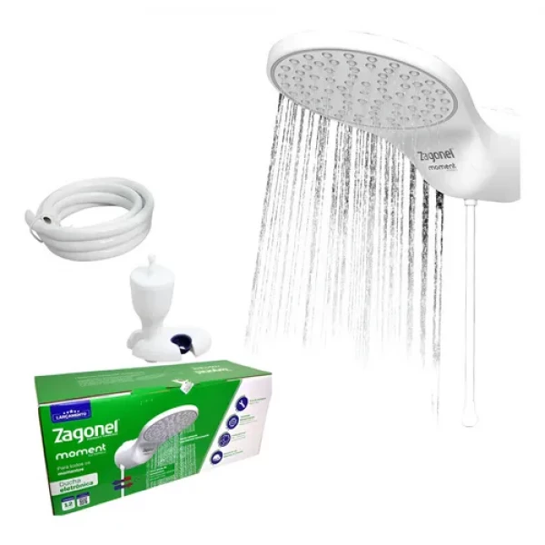 DUCHA MOMENT ELETRÔNICA ZAGONEL 220V X 7500W BRANCA