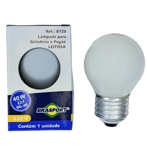LAMPADA GELADEIRA E FOGAO FILAMENTO LEITOSA 40X220V