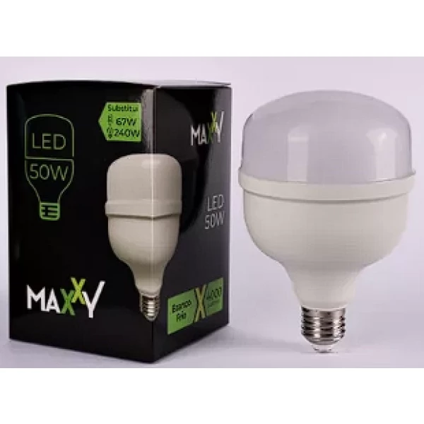 LAMPADA  BULBO 50W 6500K E-27 MAXXY 