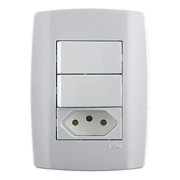 CONJ ILUMI 2 INTERRUPTOR + 1 TOMADA 10A