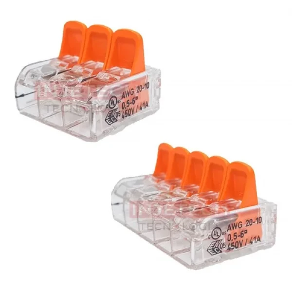 CONECTOR ALAVANCA TRANSPARENTE 5 POSIçAO