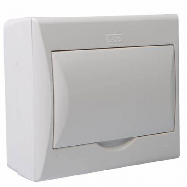 QUADRO DISTRIBUIÇAO  8 DISJ. BRANCO DE SOBREPOR AC&A BRASIL