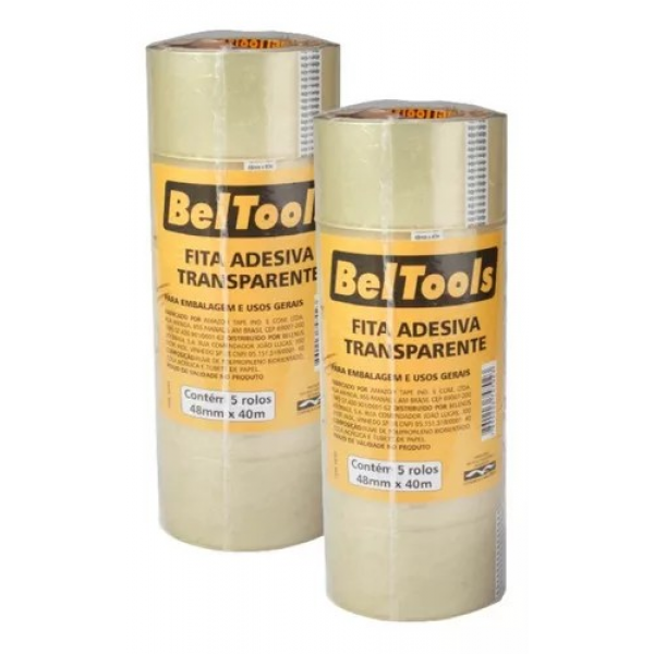 FITA ADESIVA TRANSPARENTE BELTOOLS 48MMX40