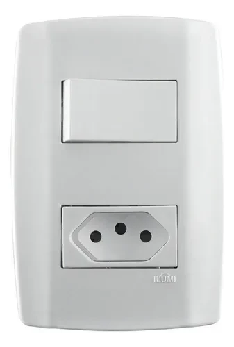 CONJ ILUMI 1 INTERRUPTOR + 1TOMADA.10A