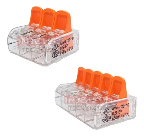 CONECTOR ALAVANCA TRANSPARENTE 5 POSIçAO