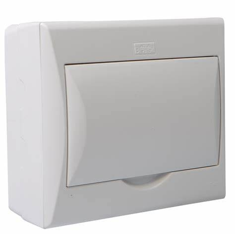 QUADRO DISTRIBUIÇAO  8 DISJ. BRANCO DE SOBREPOR AC&A BRASIL